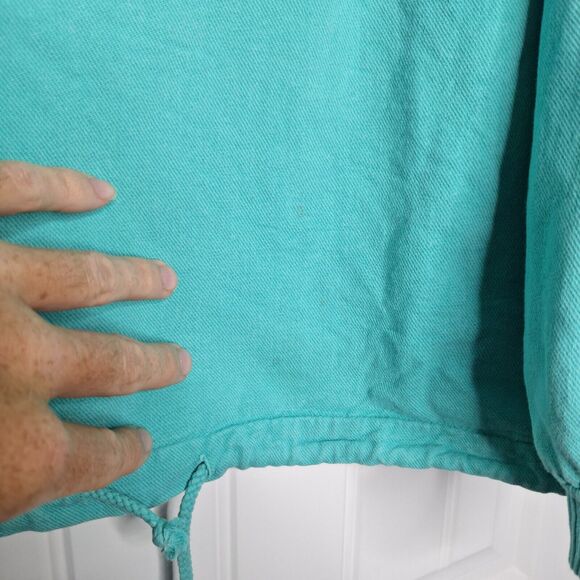Vintage WEK The World Sweater Womens Large Blue Long Beach Island Drawstring - Picture 3 of 5